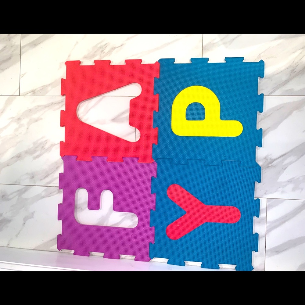 Kids Multiple Colors Letters Carpet
